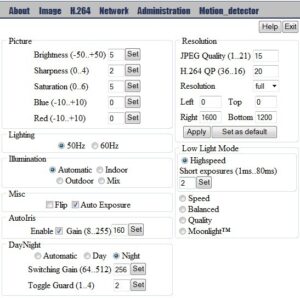 IP Kamera Settings