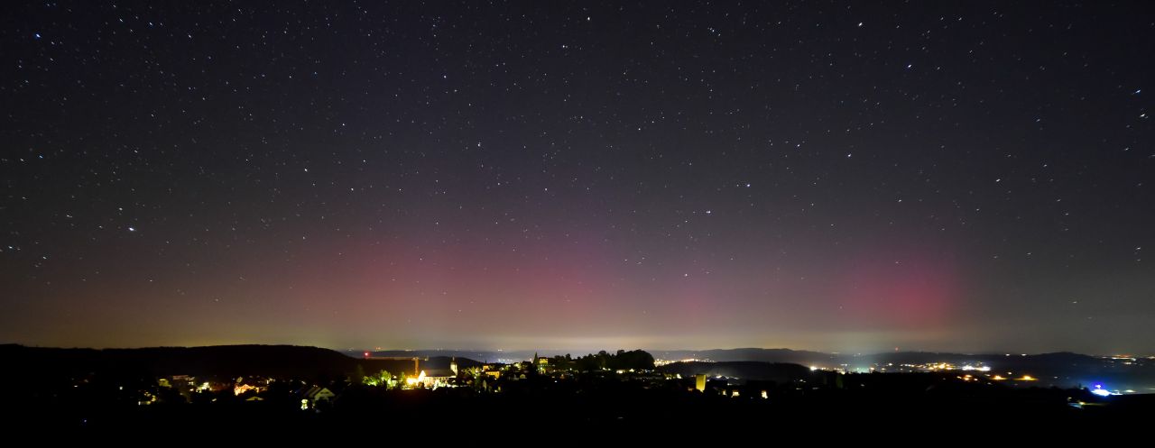 Webcam Kirchberg St.Gallen zeigt Nordlicht