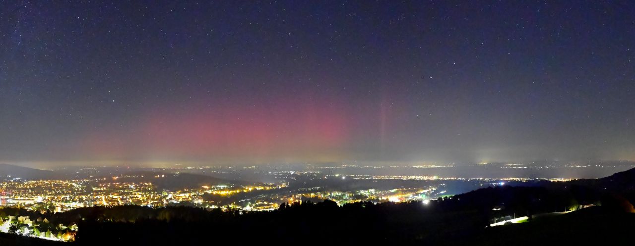 Webcam St.Gallen Oberkapf zeigt Nordlicht